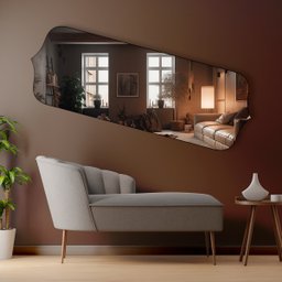 Espelho Grande Corpo Inteiro Orgânico 70x170cm - Modelo Bali Caramelo - 3