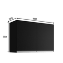 Ver imagem 3 de Armário de Geladeira Aereo 2 Portas Andreia 80cm Ajl Móveis:preto