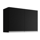 Ver imagem 1 de Armário de Geladeira Aereo 2 Portas Andreia 80cm Ajl Móveis:preto