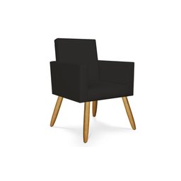 Kit 10 Poltronas Decorativa Recepção Oferta Courino Balaqui Cor:courino Preto - 2