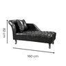 Divã Chesterfield Anna Recamier 160cm Via Encanto Courano Marrom Lado Esquerdo - 2