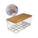 Ver imagem 2 de Porta Ovos de Bambu 36 Unid. - Bambu + Ps - 30,5x15,5x13,5cm