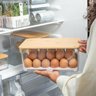 Porta Ovos de Bambu 36 Unid. - Bambu + Ps - 30,5x15,5x13,5cm - 6