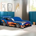 Ver imagem 1 de Cama Carro Solteiro C/ Colchão Segura Resistente Confortável:azul