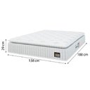 Ver imagem 2 de Cama Box Baú Colchão Casal Espuma D33 Vangogh Pillow Top 138x70cm Branco/cinza Hellen Branco