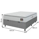 Ver imagem 3 de Cama Box Baú Colchão Casal Espuma D33 Vangogh Pillow Top 138x70cm Branco/cinza Hellen Branco