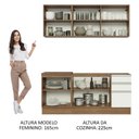 Ver imagem 6 de Armário de Cozinha Compacta 180cm Rustic Branco Glamy Madesa 05