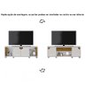 Rack Bancada Firenze para TV até 65” Off White/Madero Canela - PR Móveis - 5