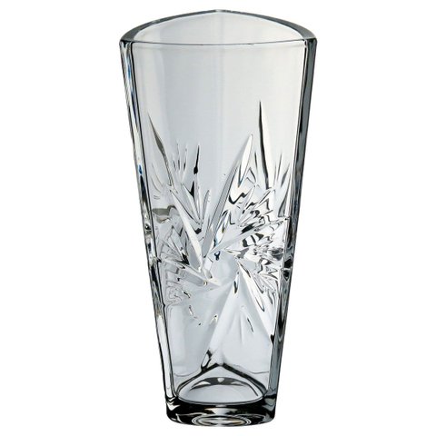 Vaso Decorativo Enfeite Planta Triangular Eco Crystal 28x12x12cm Transparente