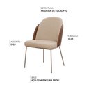 Ver imagem 3 de Cadeira de Jantar Mila Base Estelar Corano Marrom/bouclé Bege - Nexta Casa