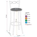 Ver imagem 2 de Banqueta Alta Cromada Bc51/a A101 Treparoni