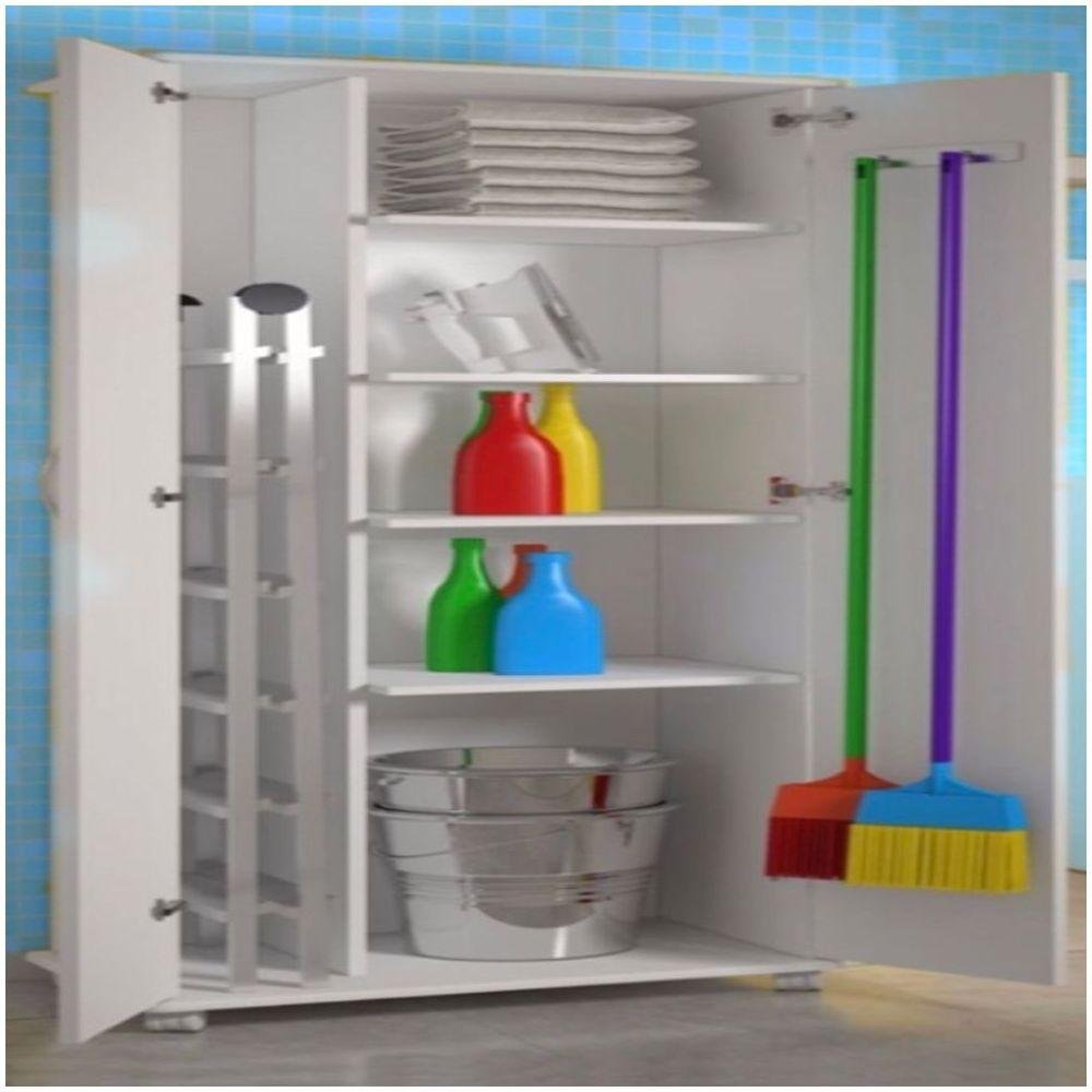 Armário Porta Produtos de Limpeza Branco | MadeiraMadeira