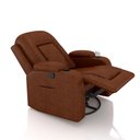 Ver imagem 5 de Poltrona do Papai Reclinável Giratória e Balanço Sala de Cinema Crihs Manual Glider PU Caramelo Brilho G23 - Gran Belo