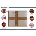 Ver imagem 5 de Guarda Roupa Casal 2 Portas Authentic Nogueira/Nude Demóbile