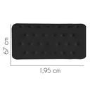 Ver imagem 2 de Painel Estofado Luxo Capitonê Brenda 195cm King Size para Cama Box Corino Preto - Gat Magazine