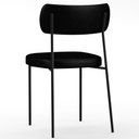 Ver mais imagens de Kit 06 Cadeiras Decorativas Estofadas para Sala de Jantar Melina F01 Couríssimo Preto - Lyam Decor