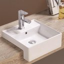 Ver imagem 1 de Cuba Vivace Semi Encaixe 0,38x0,38x0,13 Arpoador 2581 Branca