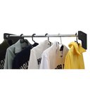 Ver imagem 2 de Cabideiro de Parede 80cm Arara Camiseiro Calceiro Preto Laca