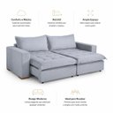 Ver imagem 3 de Sofá Cama Retrátil 3 Lugares Milano Cinza Design
