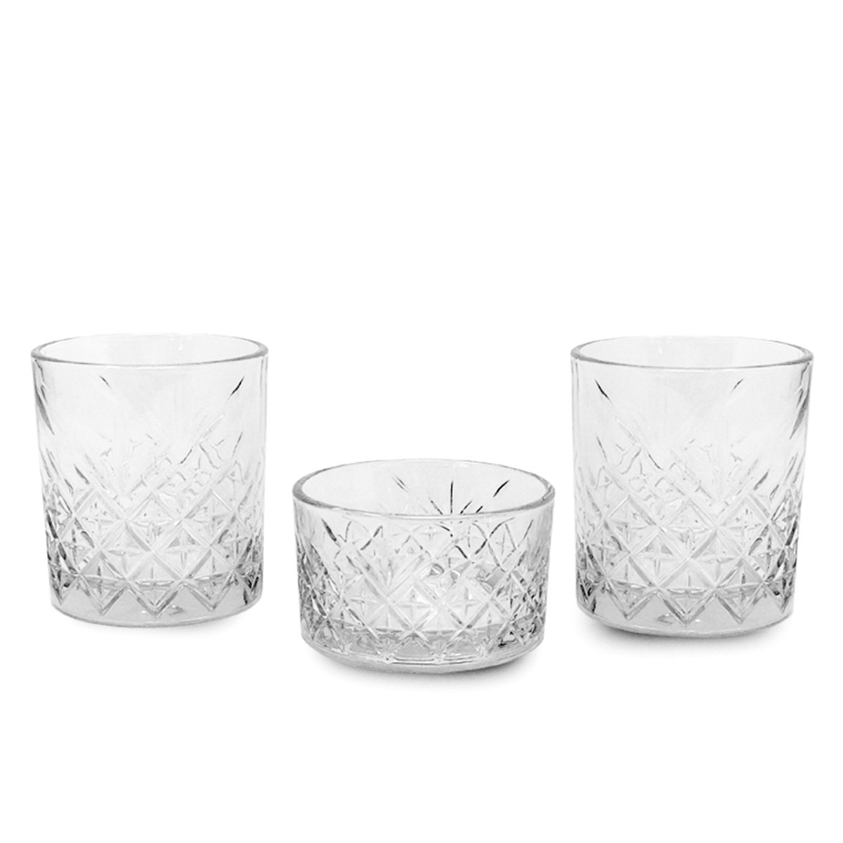 Kit 2 Copos Vidro P/ Whisky 345ml Petisqueira 3pçs Pasabahçe