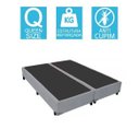 Ver imagem 2 de Base Cama Box Bipartido Queen Size Corino Cinza 40x158x198