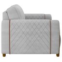 Ver imagem 5 de Kit Sofá 02 Lugares Sala Estar 168cm com Poltrona Flora Pés de Madeira M03 Veludo Cinza - Lyam