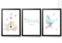Ver imagem 3 de Quadro Decoração Quarto de Menina Aquarela Borboleta:branca