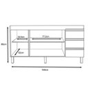 Ver imagem 3 de Balcão Gabinete Karen 159cm Para Pia Sem Tampo  Nature Off White - Peternella