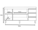 Ver imagem 3 de Balcão Gabinete Karen 159cm Para Pia Sem Tampo Nature Off White - Peternella
