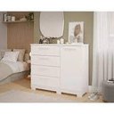 Ver imagem 1 de Cômoda Malu 1 Pt 4 Gv Branca 100% MDF Panan Cômoda Malu 1 Pt 4 Gv Branca 100% MDF