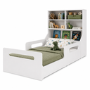 Ver imagem 3 de Cama Infantil Montessoriana Padrão Solteiro com Estante e Baú em MDF