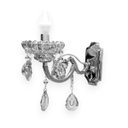 Ver imagem 1 de Arandela 23×08×20cm E14×1 Metal Cromado+cristal Transparente