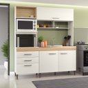 Ver imagem 1 de Cozinha Compacta - Isis 1860x2132x520 mm Branco/Mel