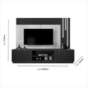 Ver imagem 3 de Home Valência Ripado C/led Cascata 2 Portas Tv 75" Mavaular:nature/off