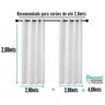 Cortina Voil 4,00larg x 2,60alt Branca - Sala/Quarto - Decore&Cubra - 5
