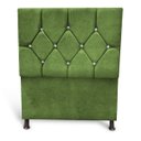 Ver imagem 2 de Cabeceira Solteiro 90cm Maju Luxo Suede:Verde Olíva