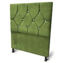 Ver imagem 3 de Cabeceira Solteiro 90cm Maju Luxo Suede:Verde Olíva