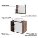 Ver imagem 4 de Conjunto Balcão C-cuba Q32 e Espelheira Soft 600 Nogal Nogal C-branco Chess