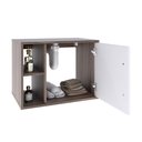 Ver imagem 3 de Conjunto Balcão C-cuba Q32 e Espelheira Soft 600 Nogal Nogal C-branco Chess