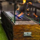 Ver imagem 5 de Lareira Ecológica no Dormente 1M X 25 CM com Vidros e Queimador em Ferro com Manta Cerâmica -