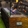 Lareira Ecológica no Dormente 1M X 25 CM com Vidros e Queimador em Ferro com Manta Cerâmica - - 5