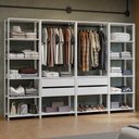Ver imagem 1 de Guarda-roupa Closet Modulado 4 Gavetas 258 Cm Valencia Madesa 01