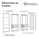 Ver imagem 5 de Guarda-roupa Closet Modulado 4 Gavetas 258 Cm Valencia Madesa 01