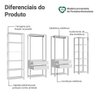 Guarda-roupa Closet Modulado 4 Gavetas 258 Cm Valencia Madesa 01 - 5