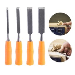 Formão Madeira Kit 4 Peças Chanfrado Esculpir Entalhador Carpintaria Marcenaria Western - 1