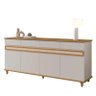Buffet Sala Jantar 184cm 4 Portas Açores Edn Fendi/freijo - 1