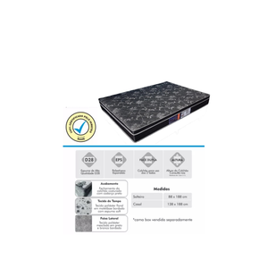 Colchão Casal SEMIK Sister Misto - 138x188x25 Conforto Ortopédico