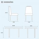 Ver imagem 6 de Conjunto Sala de Jantar Grécia com 6 Cadeiras em Madeira Maciça Encosto Telinha Rattan Móveis Mix
