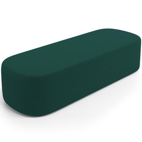 Puff Decorativo Orgânico para Living Quarto 160cm Doha W01 Bouclê Verde - Lyam Decor