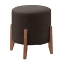 Ver imagem 1 de Puff Decorativo Redondo Eloá Suede Marrom